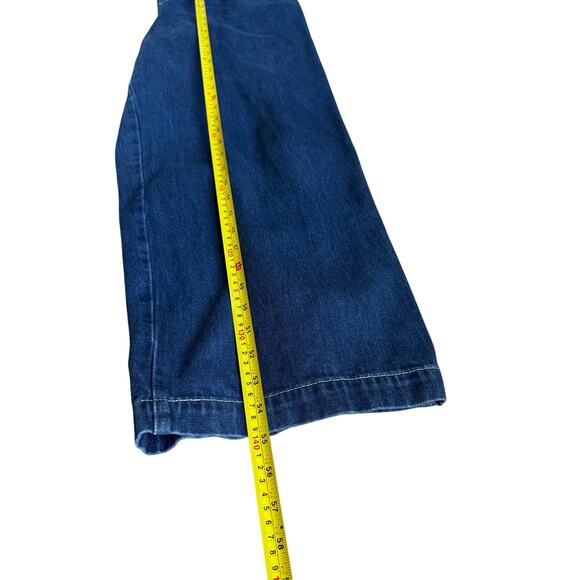 Madewell Overall Women 14 Blue Medium Wash Denim Super Wide-Leg Casual - Picture 5 of 12